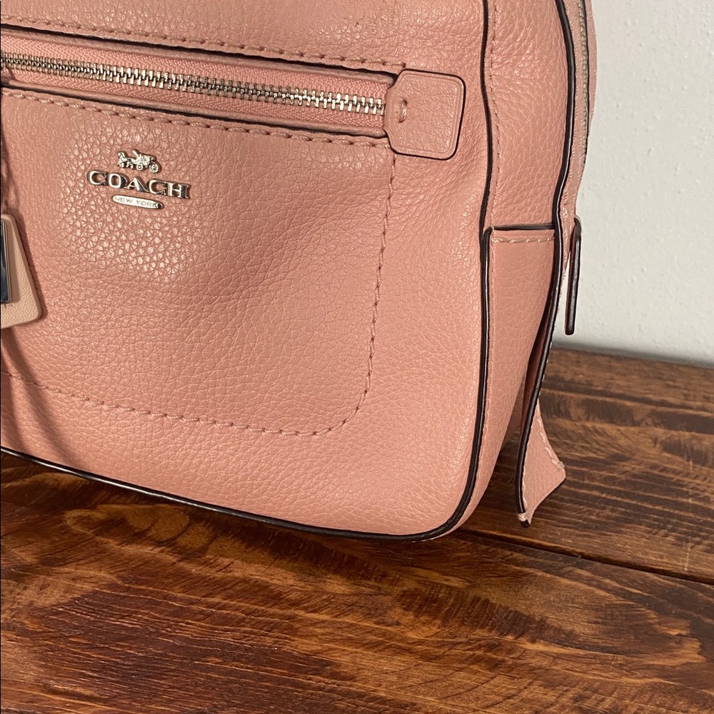 Coach Pink Pebbled Leather Mini Backpack - Picture 7 of 16